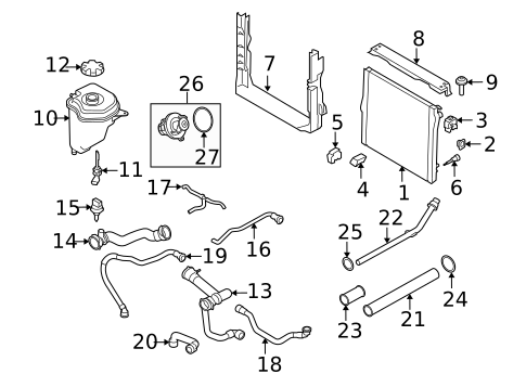Radiator & Components for 2009 BMW X5 #0