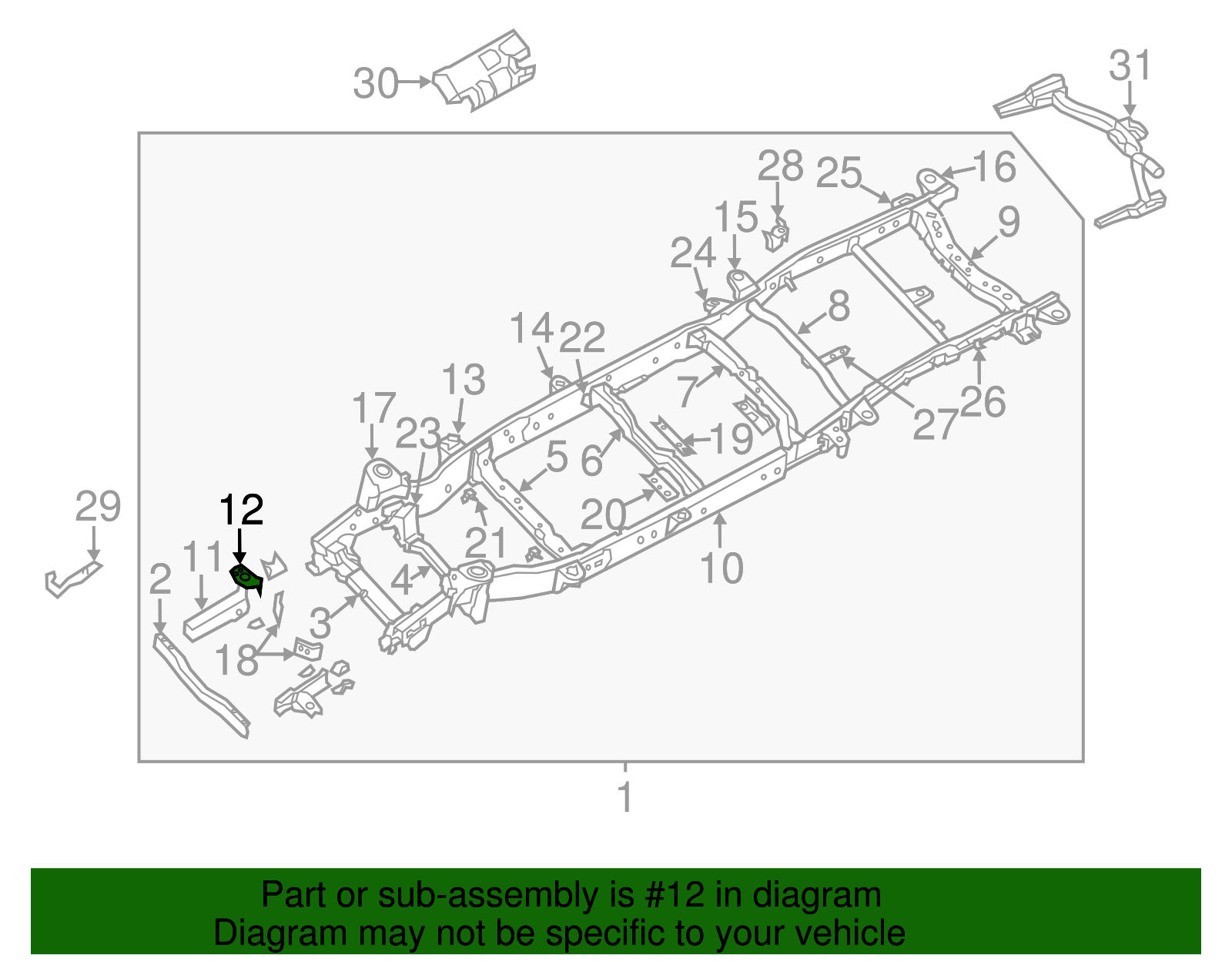 Cab Mount Bracket - Nissan (K5112-1PAMA)
