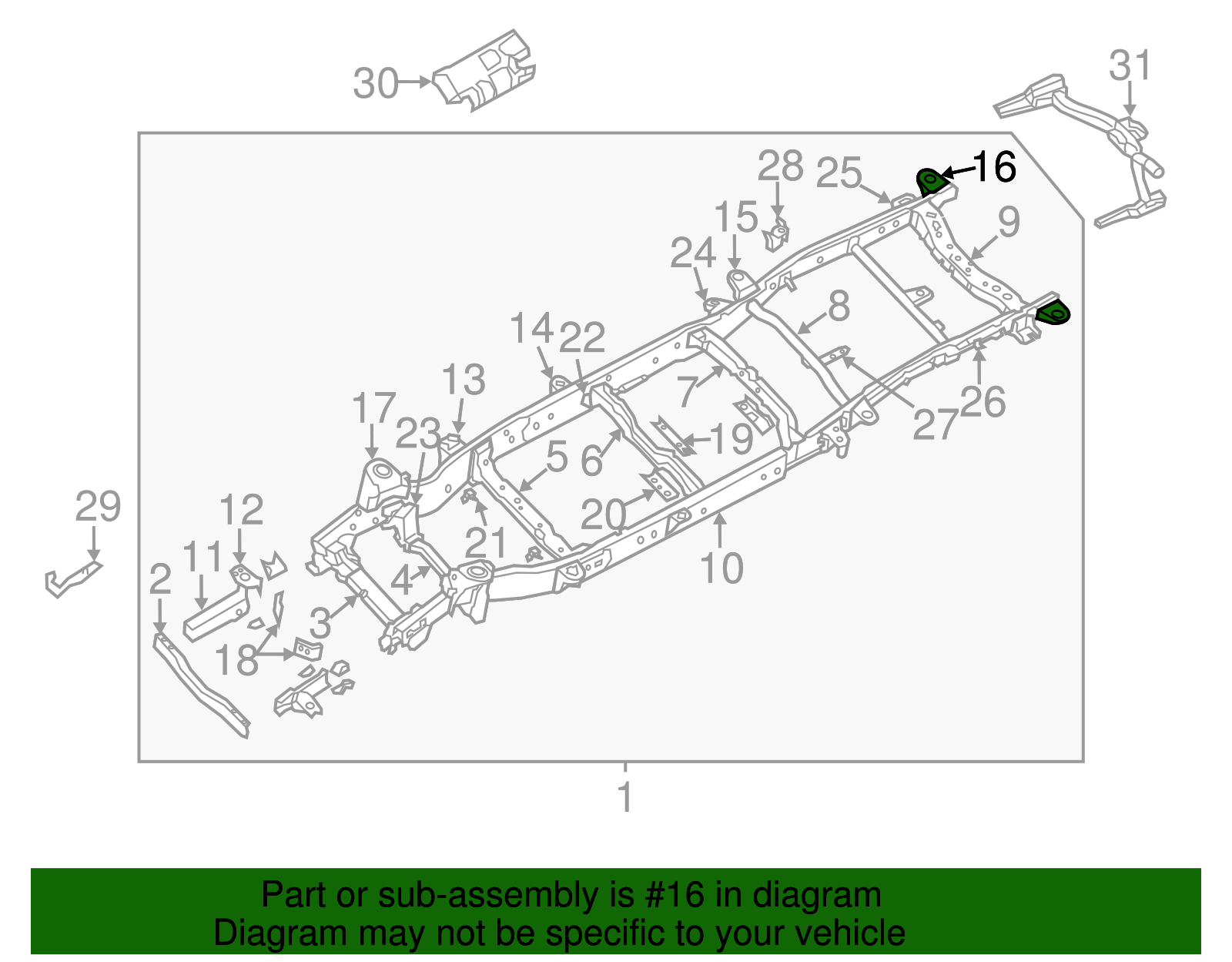 Cab Mount Bracket - Nissan (K5164-1PAMA)