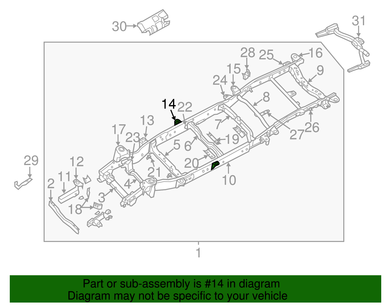 Cab Mount Bracket - Nissan (K5132-1PAMA)
