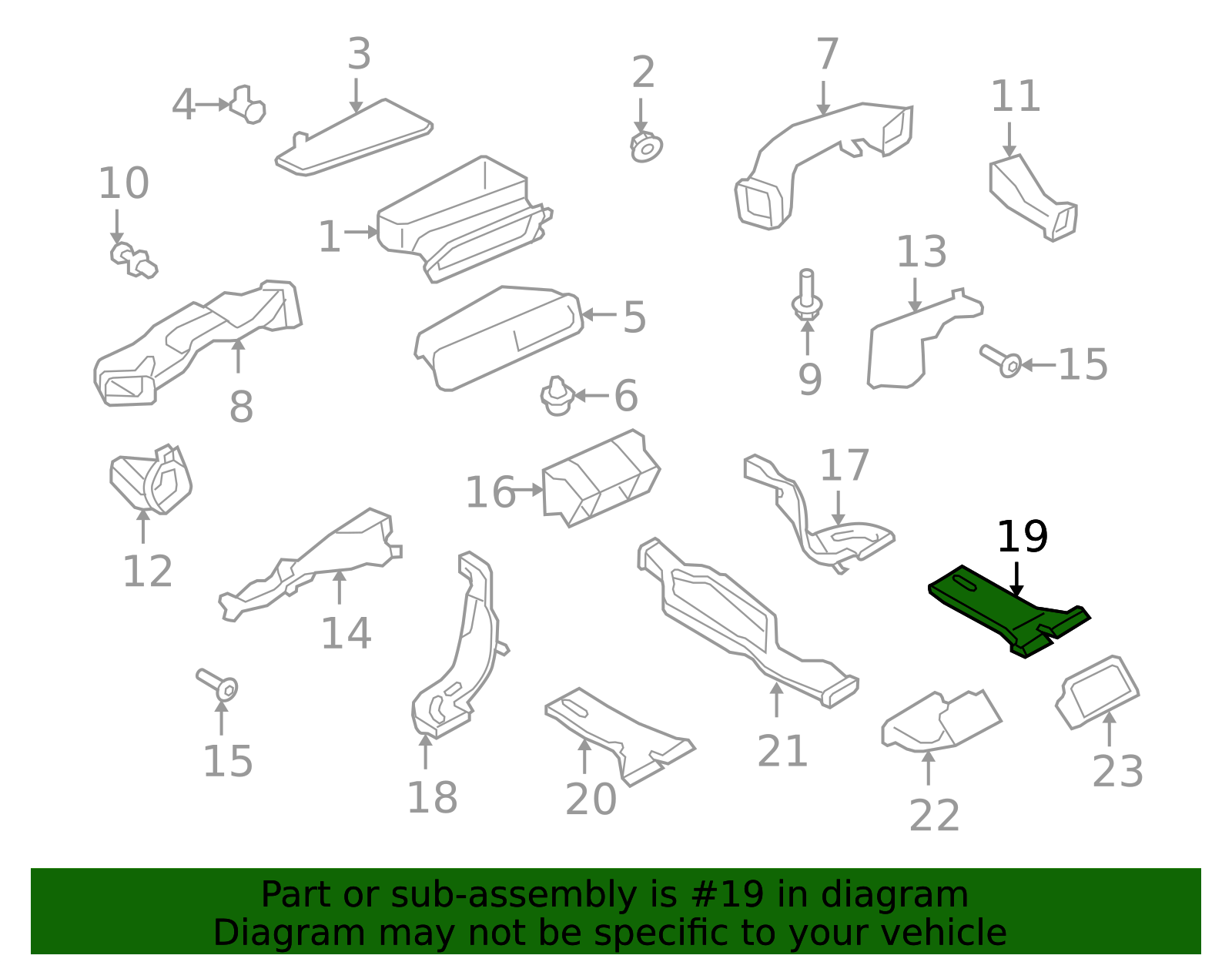 8K0-819-802-A - High-Quality Instrument Panel Air Duct for AutoNation Parts