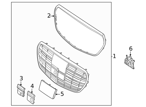 Grille & Components for 2021 Mercedes-Benz S 500 #0