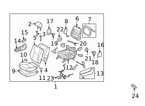 Passenger Seat Components for 2007 Toyota Tundra #3