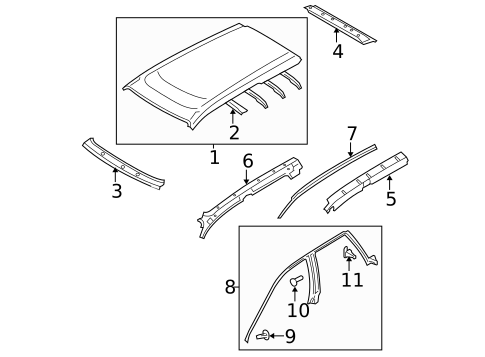 Roof & Components for 2006 Subaru Legacy #1