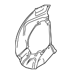 34116767691 - Brakes: Splash Shield for BMW: 645Ci, 650i, M5, M6 Image