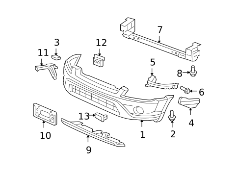 Bumper & Components - Front for 2006 Honda CR-V #0