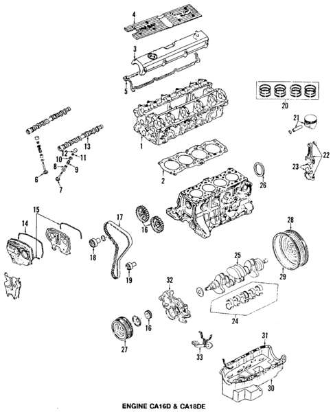 Engine Parts for 1988 Nissan Pulsar NX #0