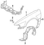 60211SM4A01ZZ - Body: Fender for Honda: Accord Image