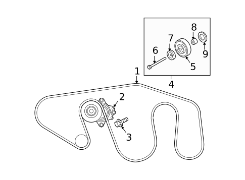 Accessory Drive Belt System Components for 2010 Nissan Frontier #0