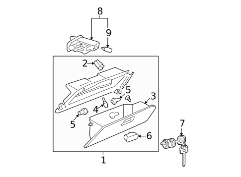 Glove Box for 2003 Lexus ES300 #0