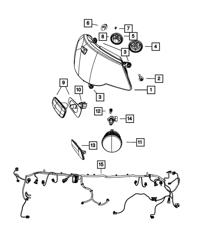 68051934AB - : Front End Lighting Wiring for Mopar Image
