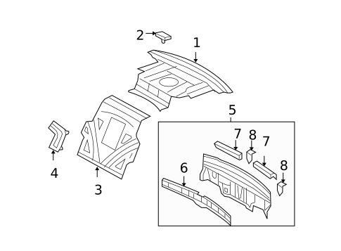 Rear Body for 2007 Lexus LS460 #0