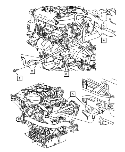 Air Conditioner and Heater Plumbing for 2008 Chrysler Pacifica #1