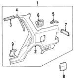 4646SE3A32ZZ - Body: Quarter Panel for Honda: Accord Image