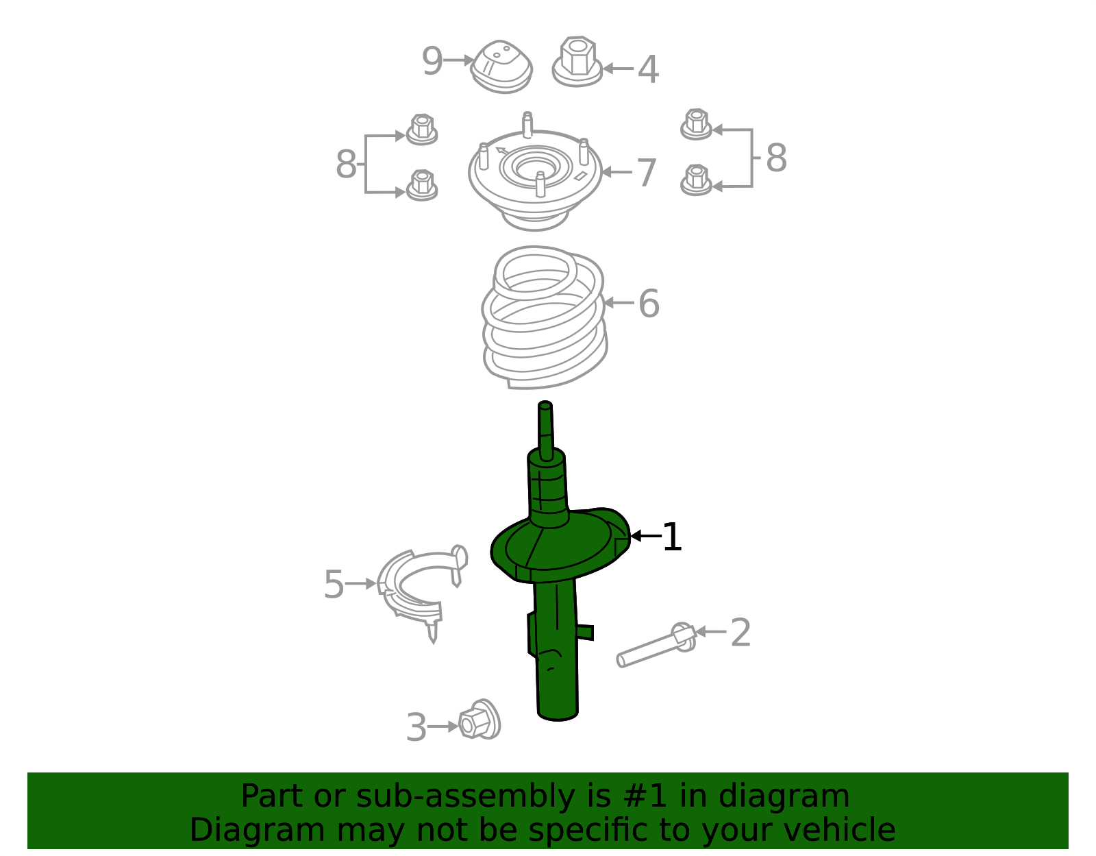 2013-2019 Ford Flex Shock Absorber Assembly Front AST-12269 | Ford ...