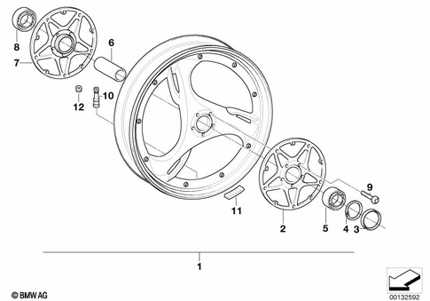 Wheels with Bearings for 2003 BMW-Motorrad R 1200 C Independent #0