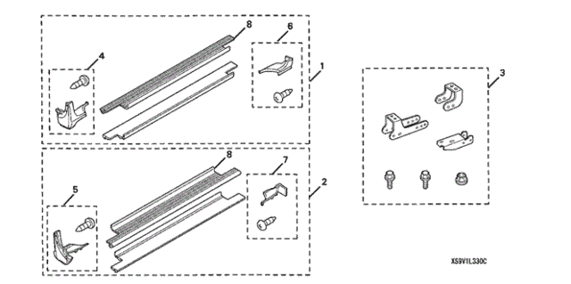 Running Board (2) for 2007 Honda Pilot #0