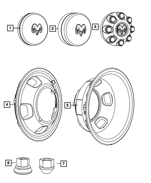Wheel Covers and Center Caps for 2011 Ram 3500 #0
