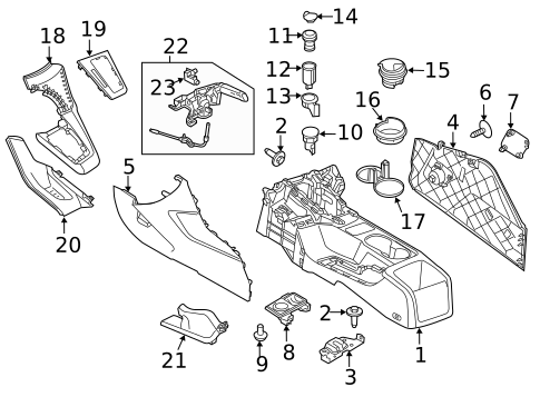 Center Console for 2013 Ford Focus #2