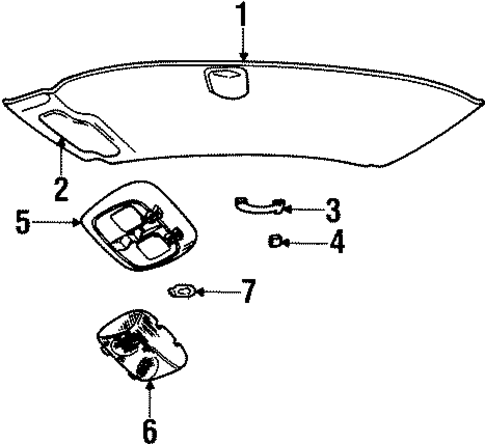 Interior Trim - Roof for 1997 Mercury Grand Marquis #0