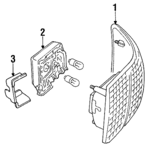 4A5945217A - Electrical: Lens &amp; Housing for Audi: 100, 100 Quattro, A6, A6 Quattro, S4, S6 Image