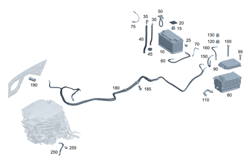 Battery, Starter and Alternator Line for 2008 Mercedes-Benz G500 #0