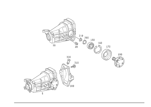 209350061480 - Rear Axle: Housing for Mercedes-Benz: C320, SLK320 Image image