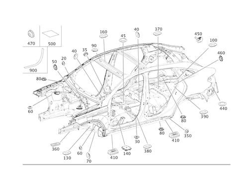 Expansion Plugs, Grommets for 2016 Mercedes-Benz GLE450 AMG #0