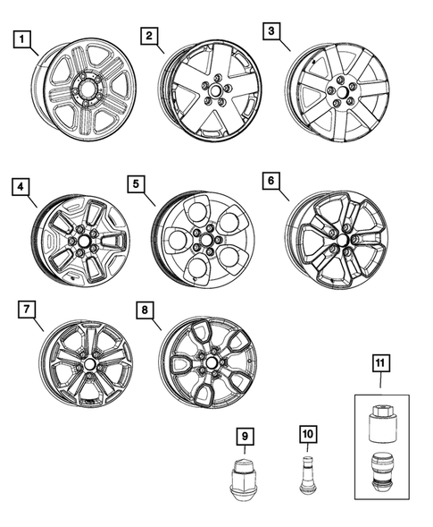 Wheels, Tires and Hardware for 2017 Jeep Wrangler #0