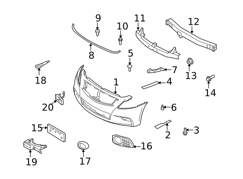 Front Bumper Cover Support Brackets LH & RH For Infiniti G37 2009-2013 – IN1026100 IN1027100