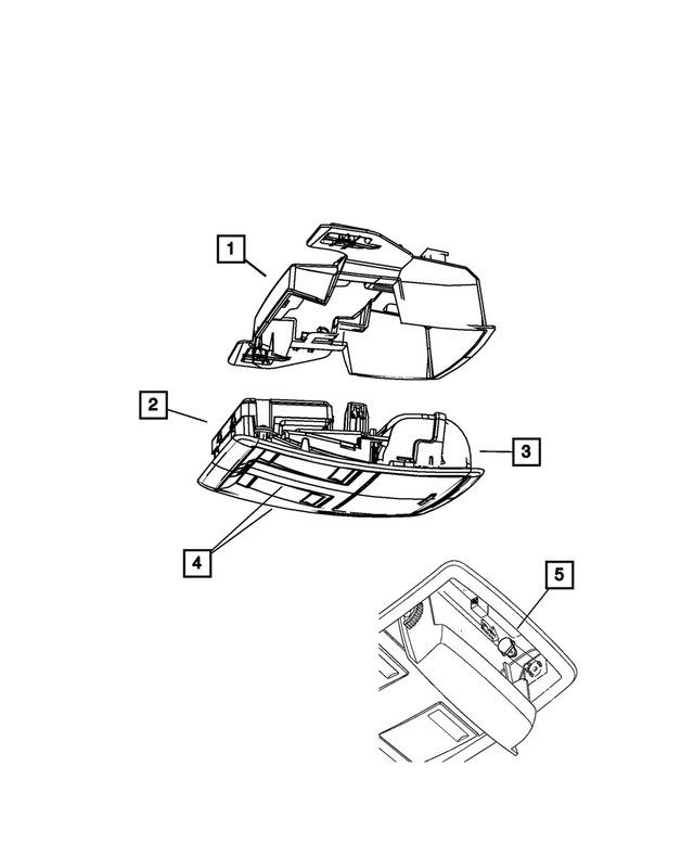68207630AA - Interior Trim: Overhead Console Retainer for Mopar Image image