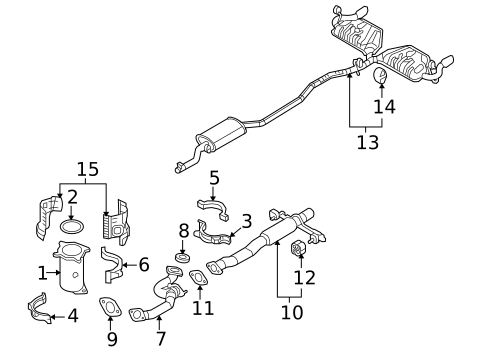 Exhaust Components for 2009 Lincoln MKX #0
