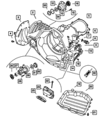 4883522AE - Automatic Transaxle 4 Speed: Transaxle Case for Chrysler: PT Cruiser, Sebring, Voyager | Dodge: Caravan, Neon, Stratus Image