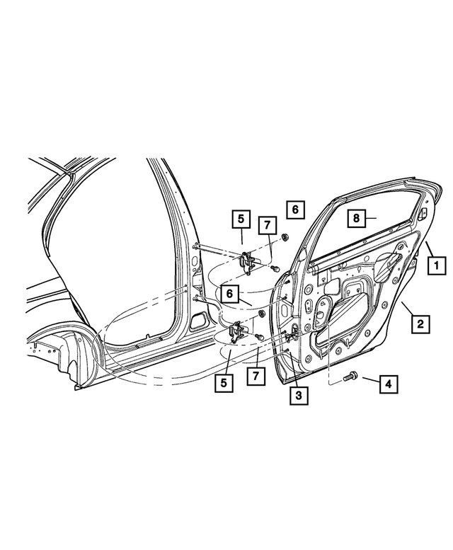 4783629 - : Door Outer Panel, Left for Mopar Image