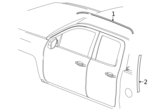 Exterior Trim - Cab for 2016 Chevrolet Silverado 1500 #0