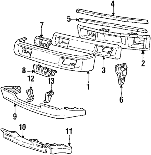 Bumper Assembly for 1987 Chrysler Conquest #0