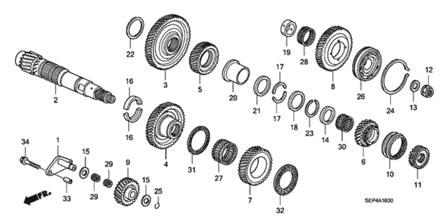 AT Countershaft ('07) for 2007 Acura TL #0