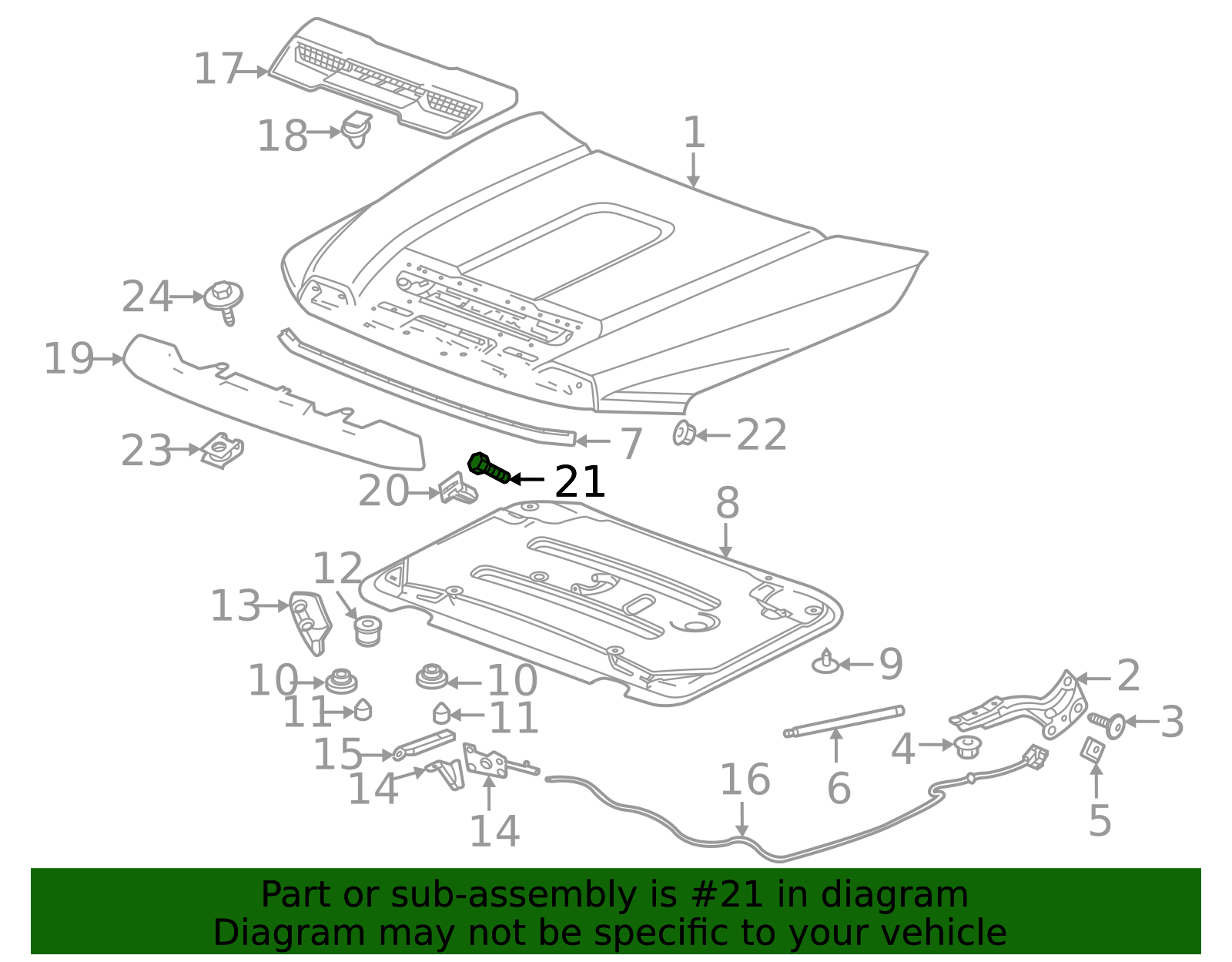 2020-2026 GMC Hood Molding Bolt 11548655 | OEM Parts Online