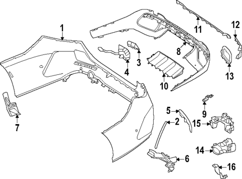 Bumper & Components - Rear for 2025 Mercedes-Benz C43 AMG #0