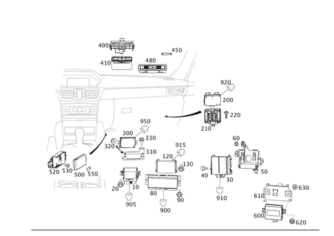 Electrical Compartment in Front Passenger Footwell for 2012 Mercedes-Benz E63 AMG #0