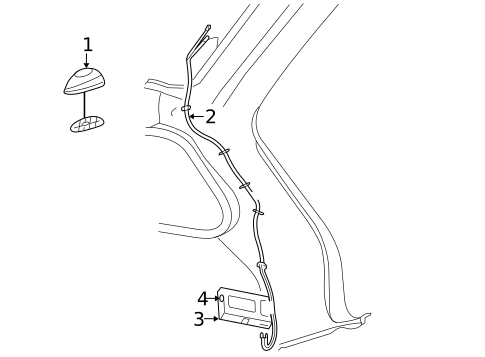 Antenna & Radio for 2007 Jeep Commander #1