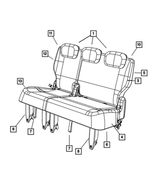 1QW421D5AA - Interior Trim: Rear Headrest for Mopar Image