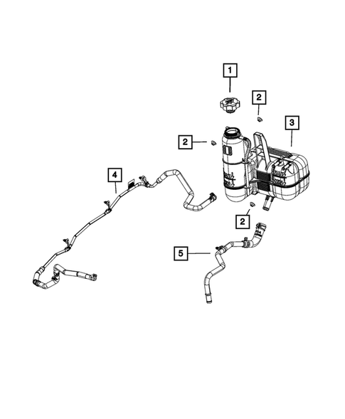 Engine Coolant Reservoir (Bottle) for 2021 Ram 3500 #1