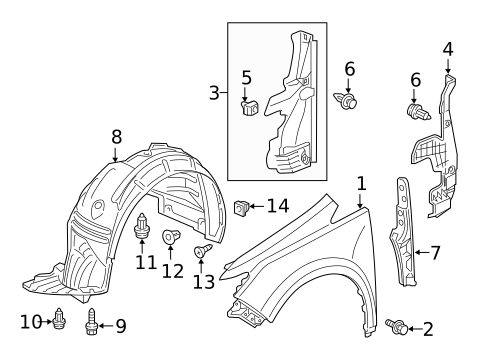Fender & Components for 2017 Honda Odyssey #0