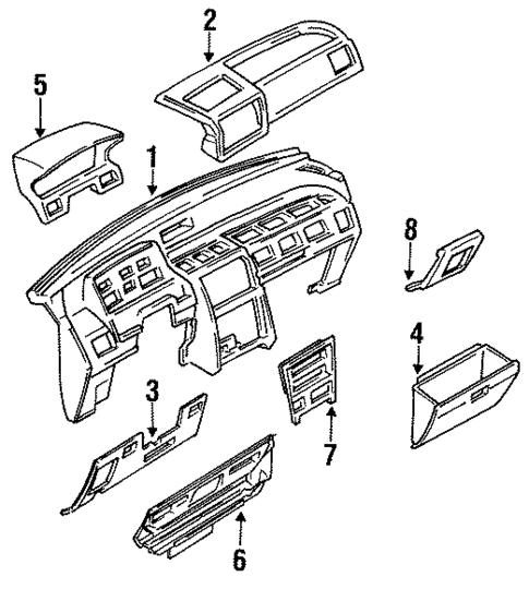 Instrument Panel for 1993 Mitsubishi Expo #0