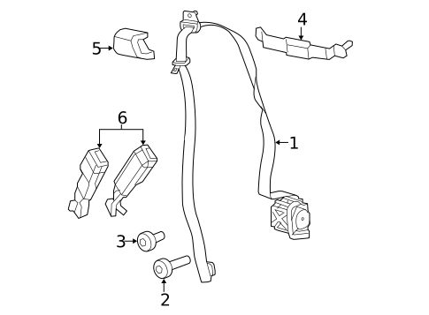 Seat Belt for 2023 Jeep Gladiator #1