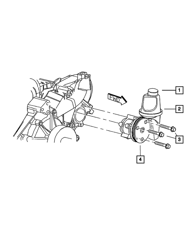 52106253AF - Steering: Power Steering Pump for Mopar Image