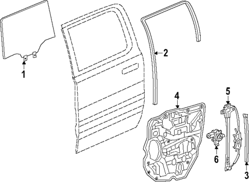 Glass - Rear Door for 2025 Ram 1500 #0