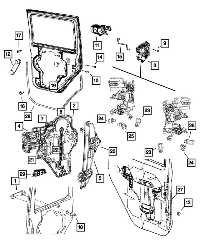 « 68089369AA – Doors, Door Mirrors and Related Parts : Plaque De Support Panneau, Côté Gauche, Alimentation pour Mopar Image »