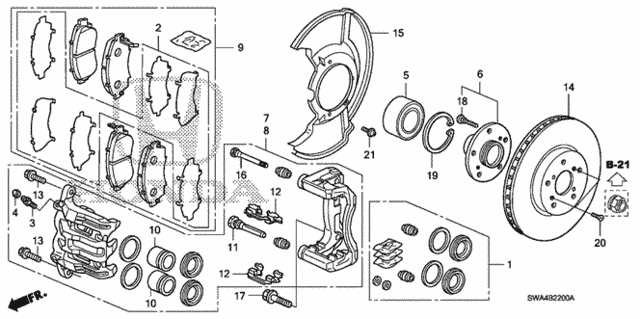 Front Brake for 2007 Honda CR-V #0